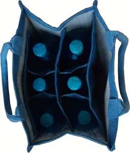 Bolsa de Yute Natural para Botellas de Vino o Cerveza, Resistente, para 6 Botellas - Product Image 1