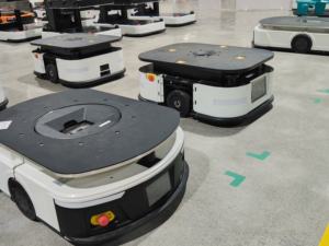 Ruan Yi VMR-FR3400L - Carro <span class=keywords><strong>AGV</strong></span> Industrial Inteligente con Navegación Láser SLAM y Carga Totalmente Automática para Almacenes - Product Image 2