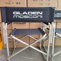 Vente en gros de chaises de réalisateur pliables en aluminium personnalisées de haute qualité chaises de directeur général pliables portables en métal noir