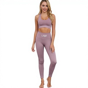 Ladies Eco-Friendly Slim-Fit Crop-Top Yoga Sets Waterproof Gym Fitness Pants Seamless-Bra Push-Up Plus Size Printed-Maternity - Product Image 1