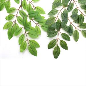 Huaien Fondo pared Artificial rama roja Flor de frijol hoja de langosta para DIY Fondo decoración de pared decoración del hogar - Product Image 4
