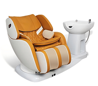 Sillón de Lavacabezas Moderno de Lujo C100, Multifuncional, con Masaje Corporal Completo, Reposapiés Ajustable, Control de Tiempo, Unidad de Lavado de Cabeza para Salón