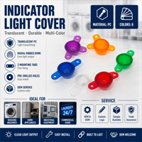 Couverture de lampe LED en plastique translucide personnalisée avec languettes de fixation, lentille en dôme, couvercle de lampe OEM pour machine de jeu, borne d'arcade, machine à sous