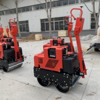 Rouleau compresseur vibratoire à double tambour Storike Mini 0,8-1 tonne à démarrage électrique avec moteur Honda/Kama certifié CE/EPA/EURO5