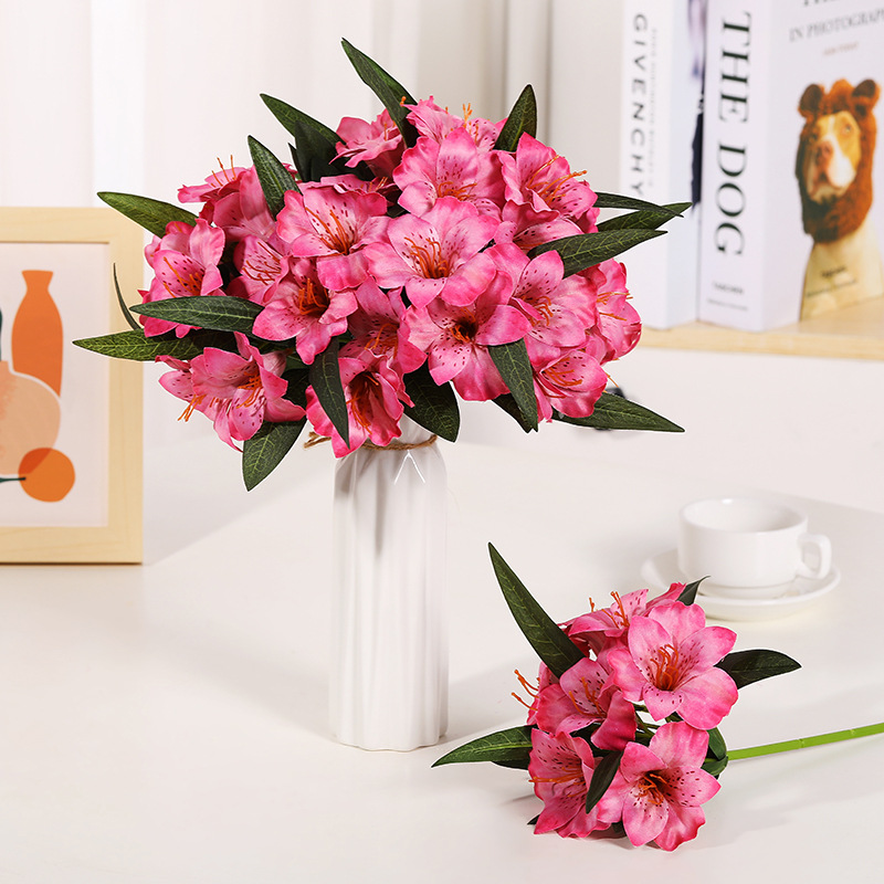 Fleur artificielle rose foncé Azalée