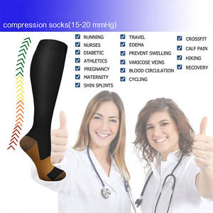 Chaussettes <span class=keywords><strong>de</strong></span> compression unisexes en cuivre pour soulager la <span class=keywords><strong>douleur</strong></span> <span class=keywords><strong>et</strong></span> allaiter les varices - Product Image 3