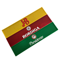 Tapis de bar en PVC personnalisé OEM/ODM avec logo, tendance estivale, imperméable et antidérapant, en caoutchouc, pour comptoir de bar et boissons.