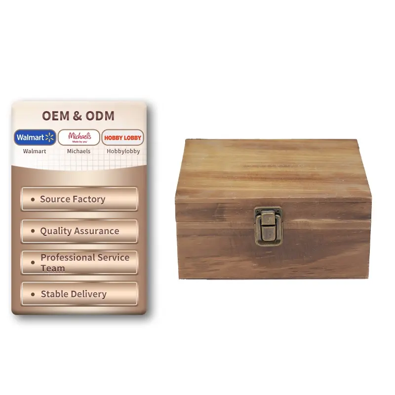 Kotak minyak esensial cokelat pedesaan kotak parfum kayu kotak kemasan kayu padat kotak minyak esensial kayu