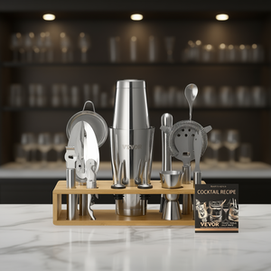 VEVOR Juego de coctelería de acero inoxidable de 13 piezas, coctelera de 750 ml, herramientas para bar en casa - Product Image 2