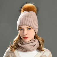 Ensemble bonnet et écharpe en cachemire tricoté de haute qualité pour femme Jxwatcher, 2 pièces, chauds, style uni, vente en gros