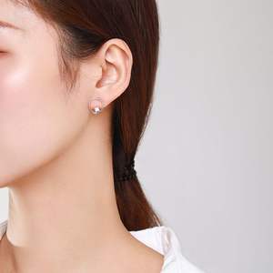 Customizable copper version Minimalist S925 Sterling Silver Zircon Hollow <b>Ring</b> Diamond Zircon Stud Earrings Exclusive for <b>Women</b> - Product Image 4