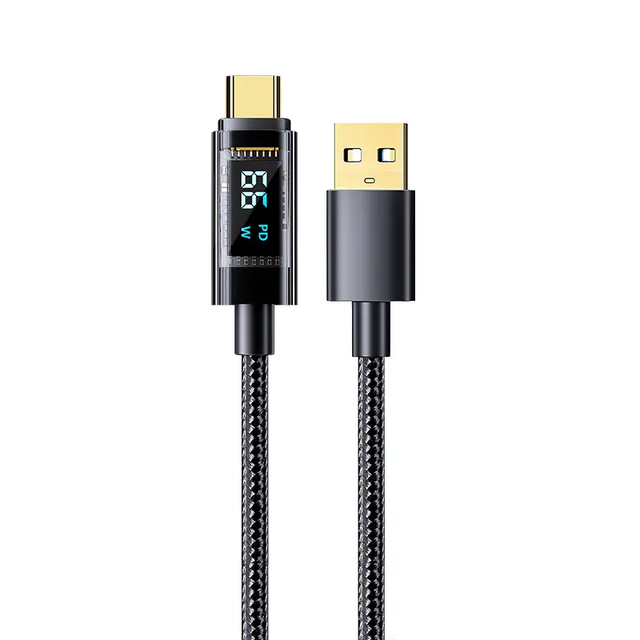 100W PD Fast Charging USB to Type-C Cable with Digital Display 66W USB to C Quick Charge 27W USB-C for iPhone MacBook Samsung