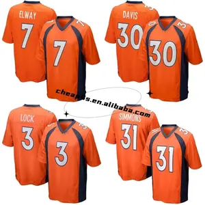 Wholesale American Football Jersey #3 Russell Wilson #7 John Elway 31 Justin Simmons Stitched Football Jersey