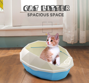 Có thể giặt có thể tháo rời nhựa trong nhà Mèo xả rác Pan mèo nhà vệ sinh mở bán kín chống giật gân Mèo Hộp - Product Image 4