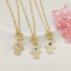Collier pendentif œil de mode en <span class=keywords><strong>or</strong></span> <span class=keywords><strong>laminé</strong></span> 18 carats de haute qualité, <span class=keywords><strong>prix</strong></span> de gros, bijoux en zircon animal - Product Image 2