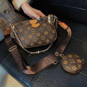 Sac à bandoulière portable en cuir PU pour femme, style de luxe de créateur, fermeture éclair, usage quotidien, vente chaude - Product Image 1