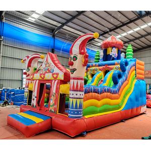 <span class=keywords><strong>Precio</strong></span> al por mayor: Castillo hinchable con tobogán de doble carril, tobogán acuático inflable, combo de juegos inflables para parques de atracciones y circo - Product Image 3