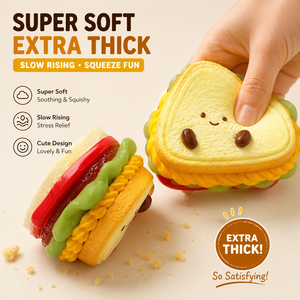 ของเล่นบีบแก้เครียดรูปขนมปังหนานุ่ม TPR คืนรูปช้า ขายส่ง - Product Image 2