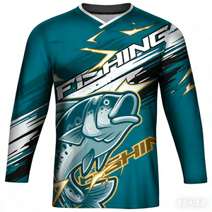 Magliette da Pesca Personalizzate a Maniche Lunghe in Tessuto Leggero ed Elastico, Colore/Design Personalizzabile, Basso MOQ per <span class=keywords><strong>Pescatori</strong></span>/Team - Product Image 3