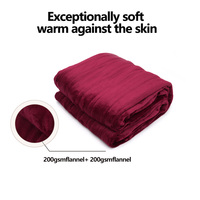 Plaid chauffant en flanelle douce lavable pour l'hiver, avec 5 niveaux de chauffage et arrêt automatique après 10h, pour usage domestique