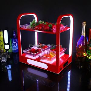 Nueva bandeja de servicio de Metal con iluminación LED personalizada para restaurante, Hotel, eventos, boda, fiesta, bar, salón, Club nocturno - Product Image 2