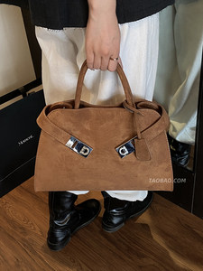 Sac en tissu suédé rétro, nouveau modèle 2026, grande capacité, sac à main pour femme, sac bandoulière haut de gamme - Product Image 6