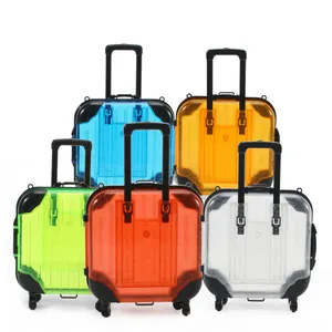 New Colors Empty Mini Candy Suitcase Handbag Plastic Fashion Case Boxes Cosmetic Makeup Storage Packaging Gift Packing Box