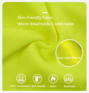 เสื้อสเวตเตอร์มีฮู้ดสำหรับกลางแจ้งสะท้อนแสงสว่างสูงโลโก้ตามสั่งฤดูใบไม้ร่วงและฤดูหนาวพร้อมคุณสมบัติป้องกัน Hi-Vis - Product Image 6