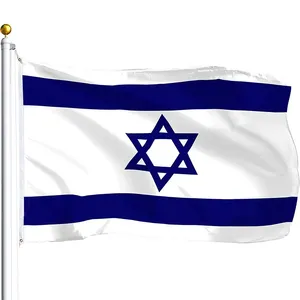 Venta caliente Bandera de país de alta calidad Banderas de <span class=keywords><strong>Israel</strong></span> Banners Bandera personalizada 3X5 pies - Product Image 1
