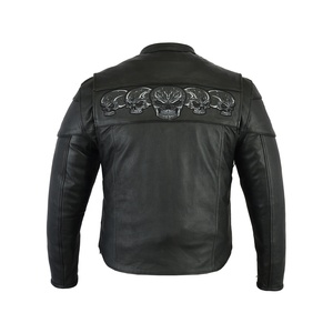 Moto-Moto veste de course noir Slim-Fit Moto peau d'agneau véritable-vestes en cuir - Product Image 2