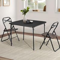 Ensemble de tables et chaises pliantes portables, cadre métallique moderne, pour activités intérieures et extérieures, pour la maison, les meubles d'appartement