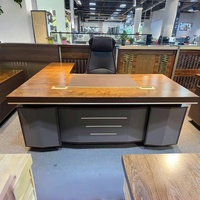 Bureau de direction de luxe moderne pour Boss Mobilier de bureau en bois et en aluminium pour appartement