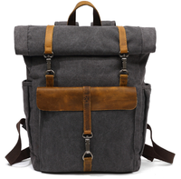 Maßgefertigter Modischer Casual Laptop-Rucksack aus Canvas mit Reißverschluss Multifunktional Große Kapazität 4 Farben Für Alle Jahreszeiten Für Herren