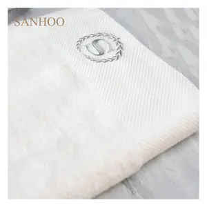 SANHOO卸売ラージサイズ100x200cmホテルホワイト100コットンホテルバスルームバスタオル