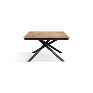 Antonio Extendable <b>Table</b> 120x80 <b>Rustic</b> Oak Melamine Top Metal Base Internal Use - Product Image 1