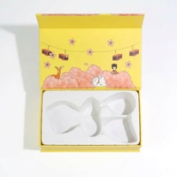 Boîte magnétique jaune de qualité supérieure avec logo personnalisé, boîte d'emballage rigide en carton pliable avec plateau pour biberon
