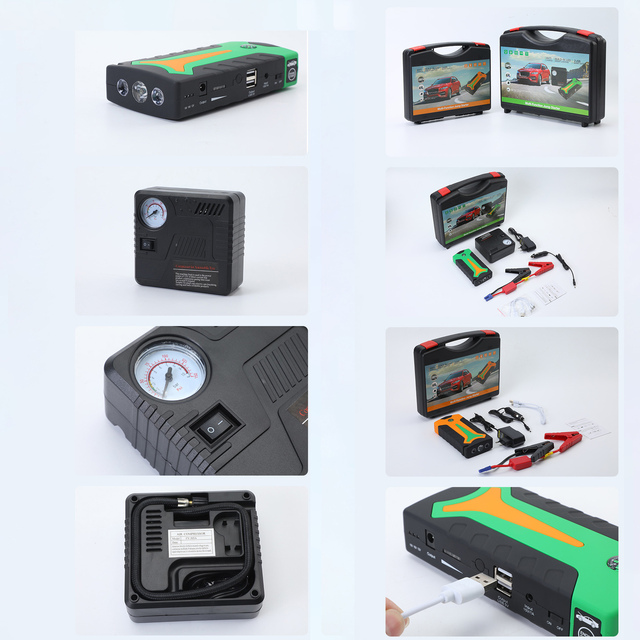 2026 HZ25 hot sale boost 12V 400A 8000MAH car portable jump starter power bank power station battery with air compressor