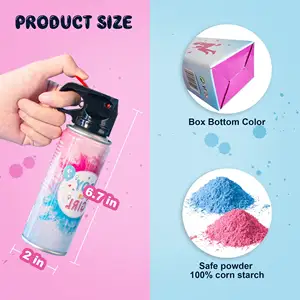 생분해 성 성별 공개 연기 소화기 색상 블래스터 소년 또는 소녀 아기 샤워 성별 공개 아이디어 파티 용품