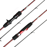 Canne à pêche spinning/casting UL ultra-légère 5ft6 6ft, action moyenne rapide, 1-8g 2-6lb, poignée EVA, pour ruisseau