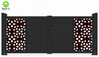 Porte battante électrique double pour allée manoir clôtures portails en aluminium avec cadre en métal