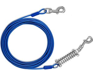 Bleu 50 'Long <span class=keywords><strong>quatre</strong></span> pattes chien course corde ASTM Standard soudé coupe plié câble d'attache pour l'exercice de chien en plein air - Product Image 2