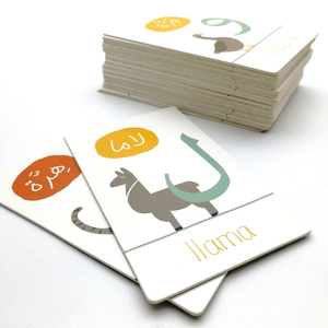 Tùy chỉnh thiết kế in ấn Arabic ngữ âm trẻ em động vật học tập Flash thẻ giáo dục - Product Image 3