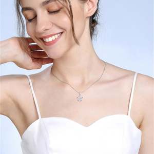 Zircon Inlaid S925 Jewelry 925 Sterling Silver Cute Fashion Jewellery <b>Necklaces</b> for Girls <b>Sister</b> - Product Image 4