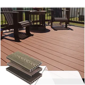 Foju WPC dirigido piso compuesto decking Fácil instalación al aire libre China madera plástico compuesto decking/WPC tableros-comprar