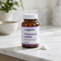 Iodure de potassium 60 comprimés Source naturelle d'iode Antioxydant Sans gluten Soutien thyroïdien Digestif Immunitaire Adulte OEM Privé