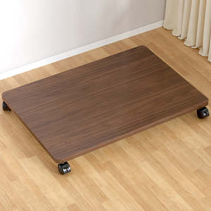 Planche à découper multifonctionnelle en bambou mobile, pour cuisinière et comptoir, avec roulettes, à un seul niveau, pour garage - Product Image 4