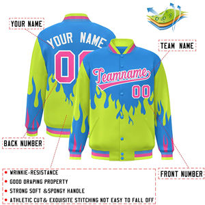 เสื้อแจ็คเก็ตวาร์ซิตี้ปักโลโก้ทีมและชื่อทีมตามสั่ง เสื้อเบสบอลปักลายเฉพาะตัว เสื้อโค้ทแจ็คเก็ต - Product Image 5