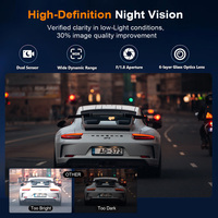 Caméra de tableau de bord 1080p à 3 canaux avec vision nocturne et capteur G, moniteur de voiture, caméra embarquée pour voitures - Meilleures ventes