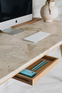 Updecors Custom Wood Construction Simple Office <b>Table</b> Office <b>Table</b> and Chair Set Luxury <b>Working</b> <b>Table</b> for Home Office Office Tab - Product Image 4