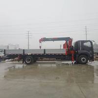 Grue de camion hydraulique de 6 tonnes, châssis QINGLING, flèche télescopique POWER MAXX avec stabilisateurs, grue mobile pour projets d'ingénierie